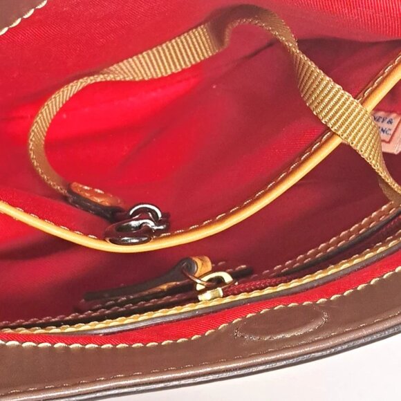 Dooney and Bourke O Ring Hobo Brown Nubuck Leather Bag Magnetic Closure Lined - Picture 12 of 16